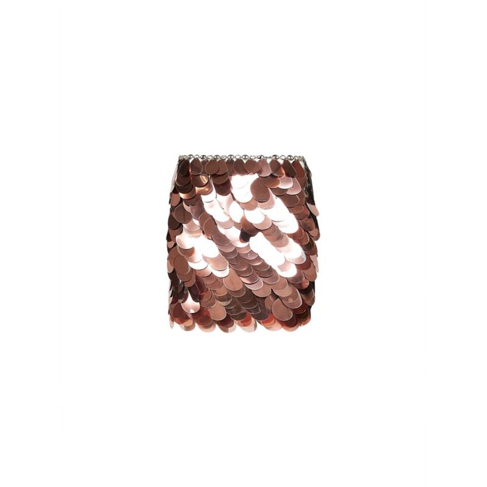 Rabanne Women Pink Tee Plastic Disc Miniskirt